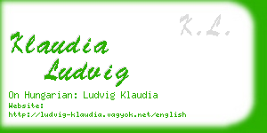 klaudia ludvig business card